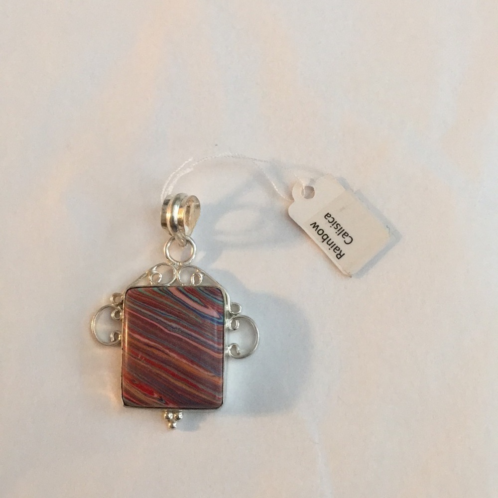 RAINBOW Calsilica Sterling Silver Pendant